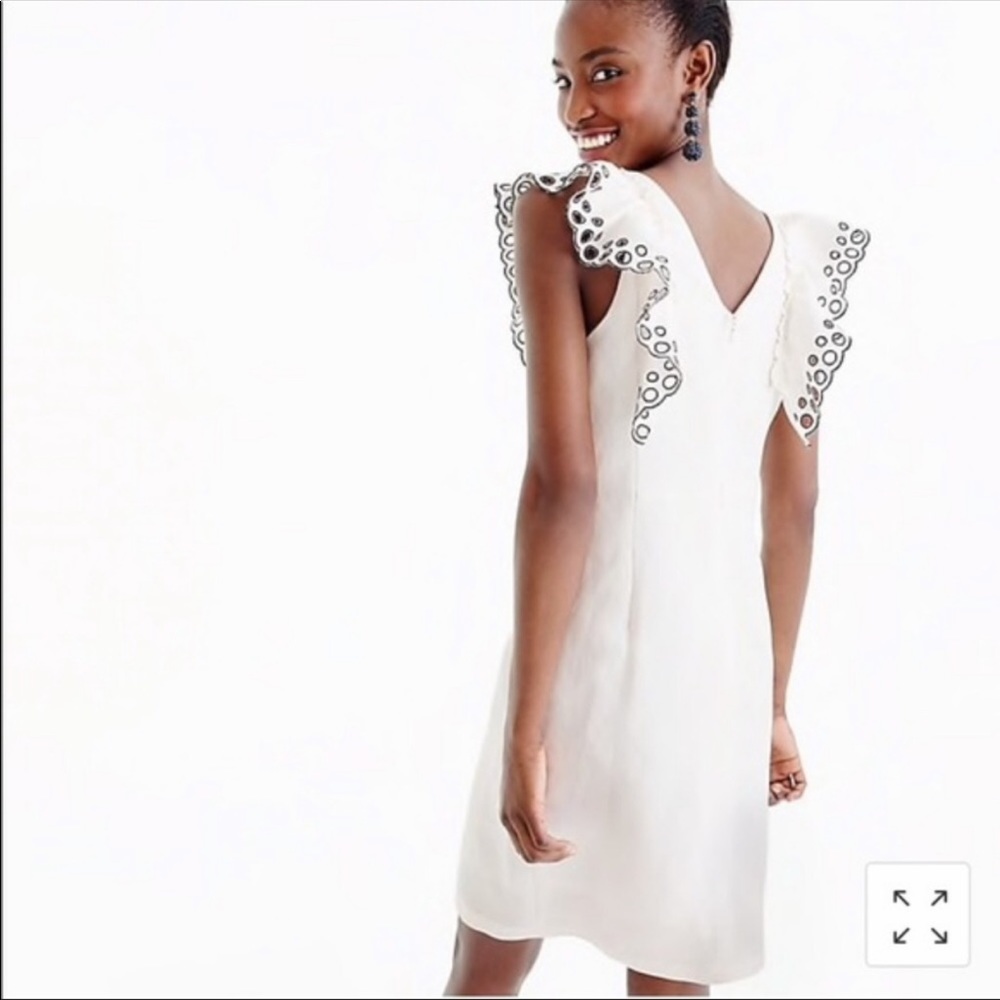 J. Crew Collection Eyelet Ruffle  Sheath Dress - Picture 2 of 9